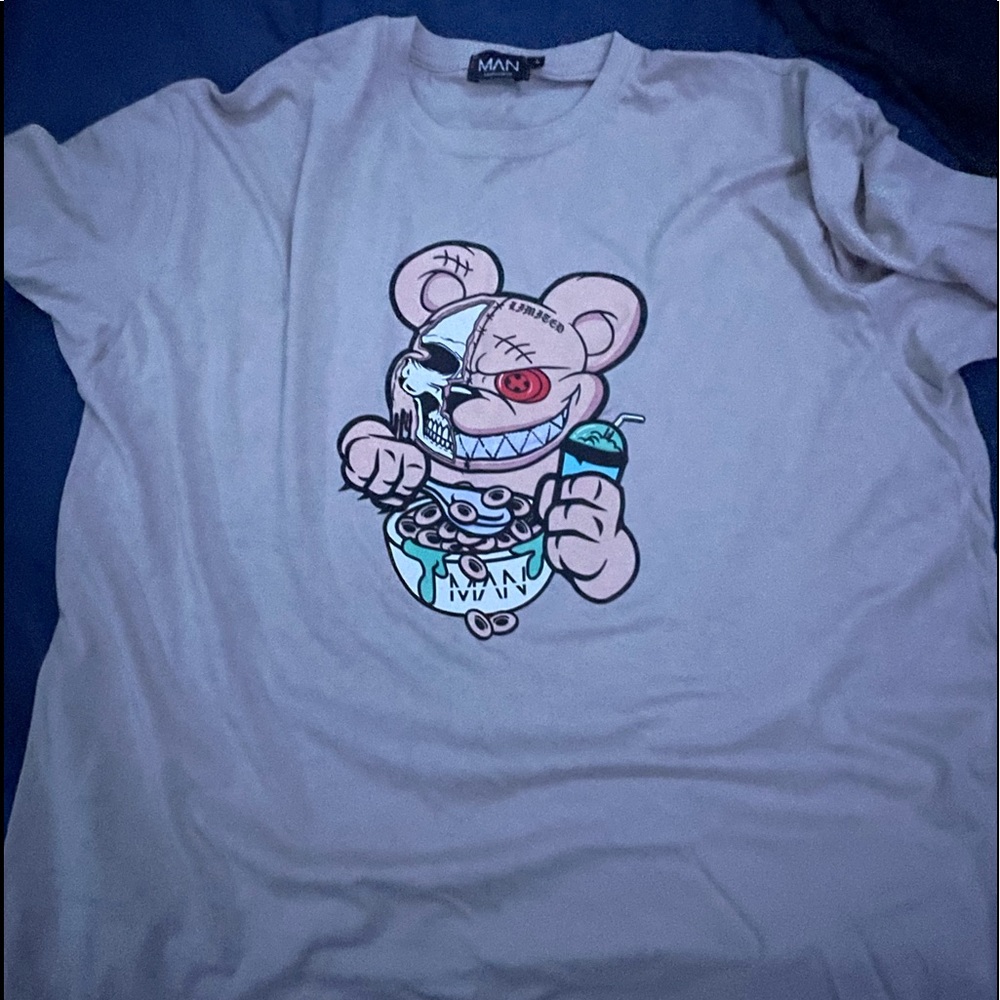 Khaki cyborg over sized tee